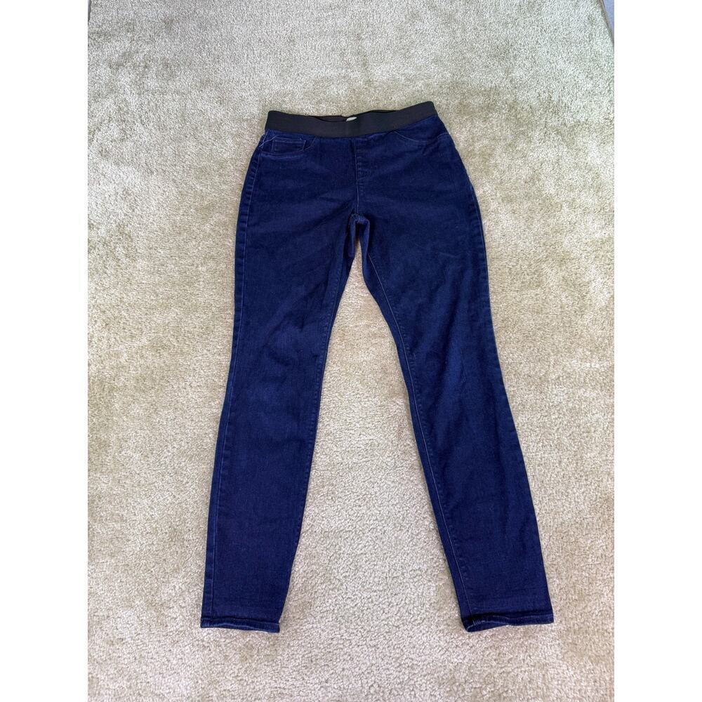 Cremieux Pull On Skinny Stretch Jeans Womens Size M Blue Denim D938